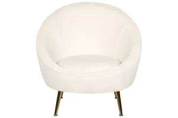 Lænestol Langa - Hvid/Guld - Møbler - Stole & lænestole - Lænestole - Klubstol