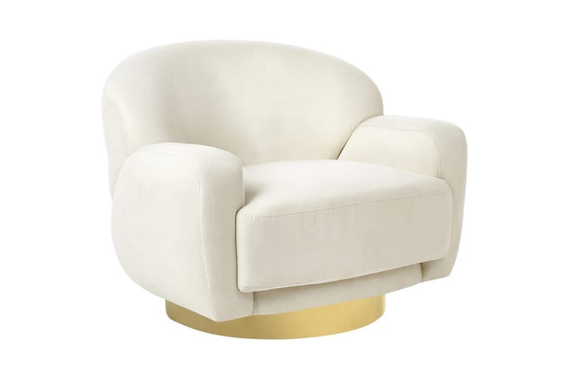 Lænestol Lejre Beige/guld - Beige/guld - Møbler - Stole & lænestole - Lænestole - Klubstol