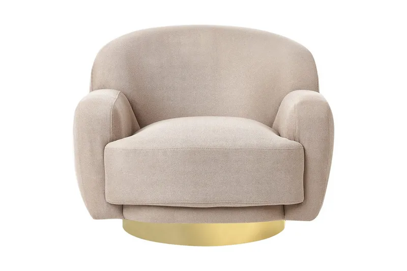 Lænestol Lejre Taupe/guld - Taupe/guld - Møbler - Stole & lænestole - Lænestole - Klubstol