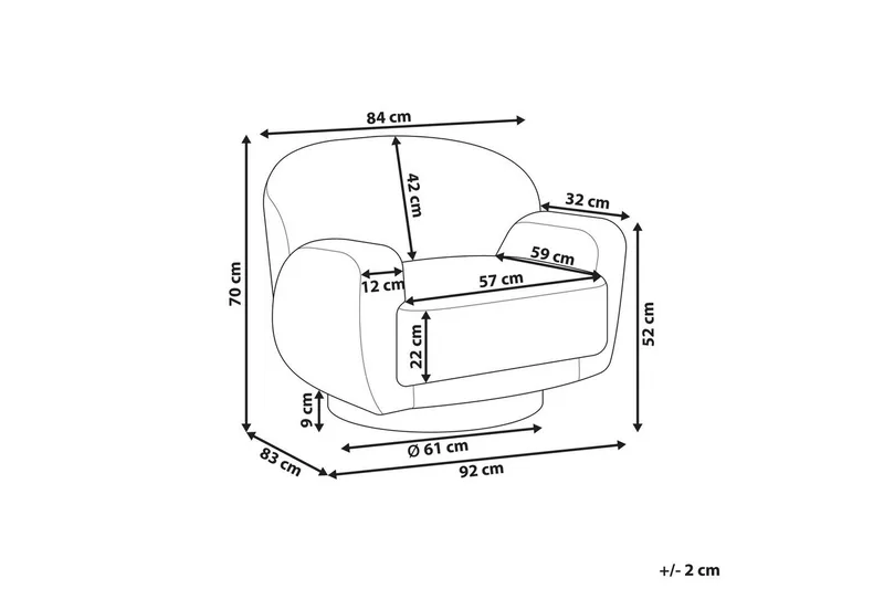 Lænestol Lejre Taupe/guld - Taupe/guld - Møbler - Stole & lænestole - Lænestole - Klubstol