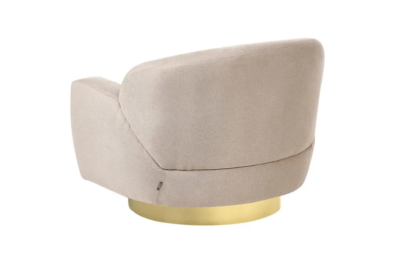 Lænestol Lejre Taupe/guld - Taupe/guld - Møbler - Stole & lænestole - Lænestole - Klubstol