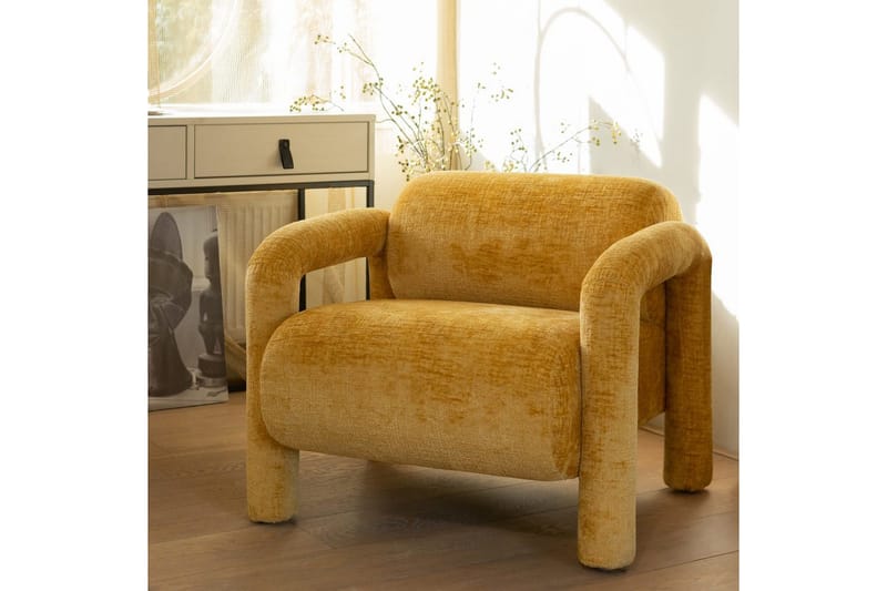 Lænestol Lenny - Guld/Gul - Møbler - Stole & lænestole - Lænestole