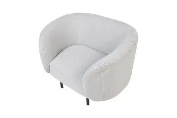 Lænestol Loen - Hvid, Sort/Polyester, Hvid, Sort/polyester - Møbler - Stole & lænestole - Lænestole - Klubstol