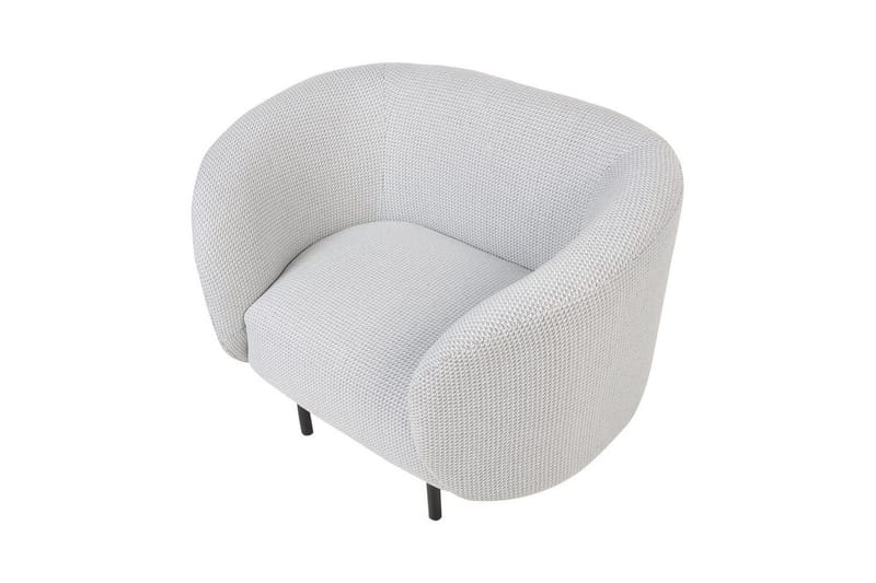 Lænestol Loen - Hvid, Sort/Polyester, Hvid, Sort/polyester - Møbler - Stole & lænestole - Lænestole - Klubstol