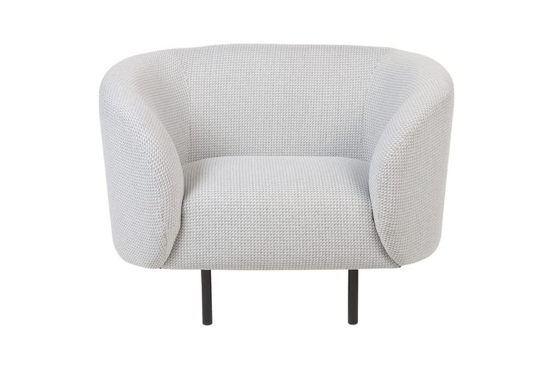 Lænestol Loen - Hvid, Sort/Polyester, Hvid, Sort/polyester - Møbler - Stole & lænestole - Lænestole - Klubstol