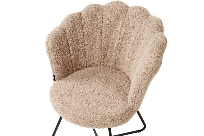 Lænestol Lovelock - Beige, sort/Bouclé, Beige, sort/bouclé - Møbler - Stole & lænestole - Lænestole - Lænestol uden armlæn