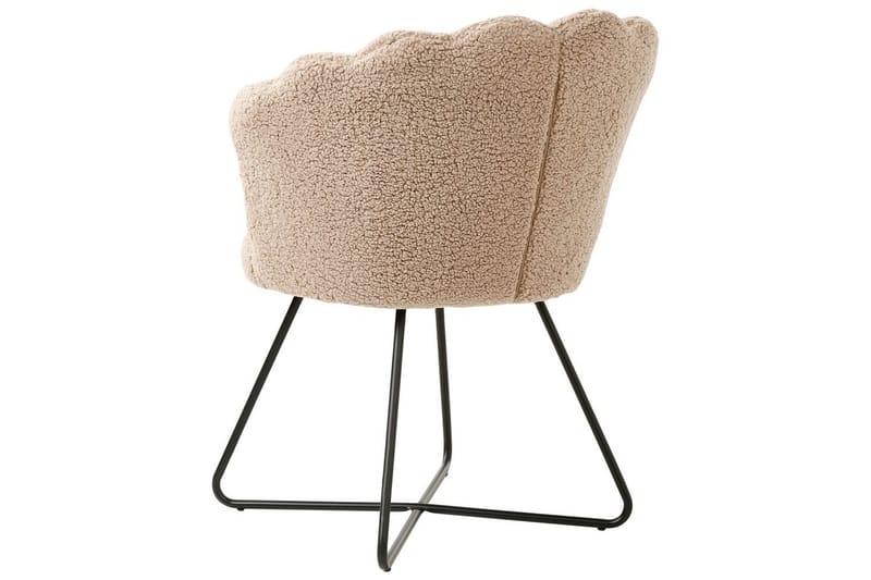 Lænestol Lovelock - Beige, sort/Bouclé, Beige, sort/bouclé - Møbler - Stole & lænestole - Lænestole - Lænestol uden armlæn