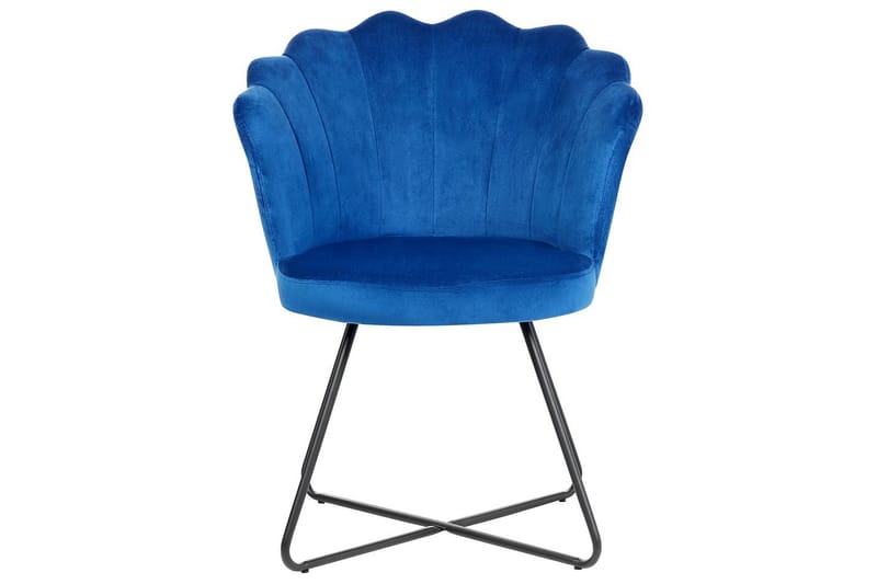 Lænestol Lovelock - Blå, sort/fløjl, Blå, Sort/Fløjl - Møbler - Stole & lænestole - Lænestole - Lænestol uden armlæn