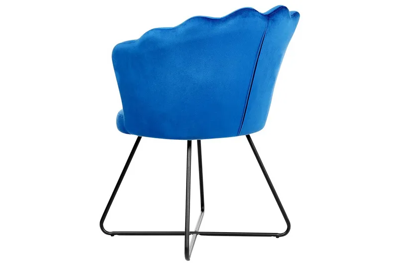 Lænestol Lovelock - Blå, sort/fløjl, Blå, Sort/Fløjl - Møbler - Stole & lænestole - Lænestole - Lænestol uden armlæn