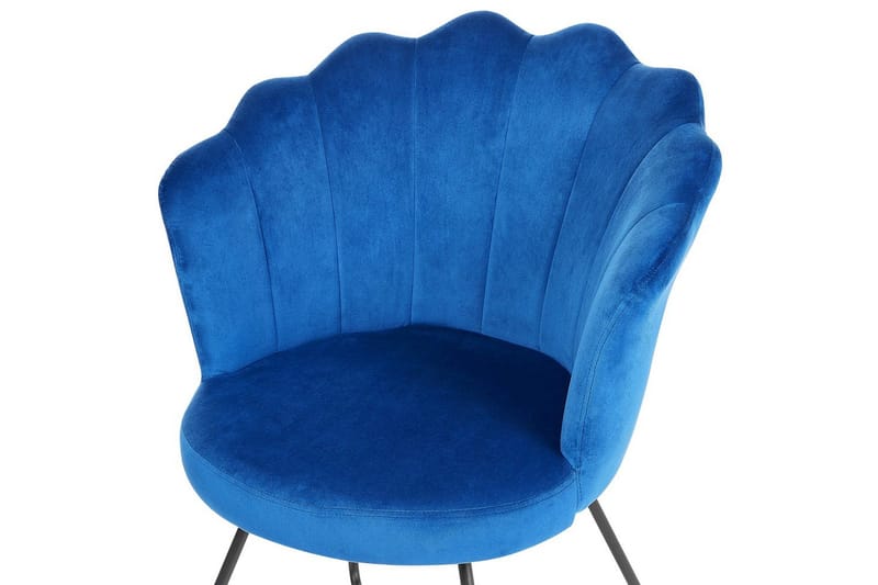 Lænestol Lovelock - Blå, sort/fløjl, Blå, Sort/Fløjl - Møbler - Stole & lænestole - Lænestole - Lænestol uden armlæn