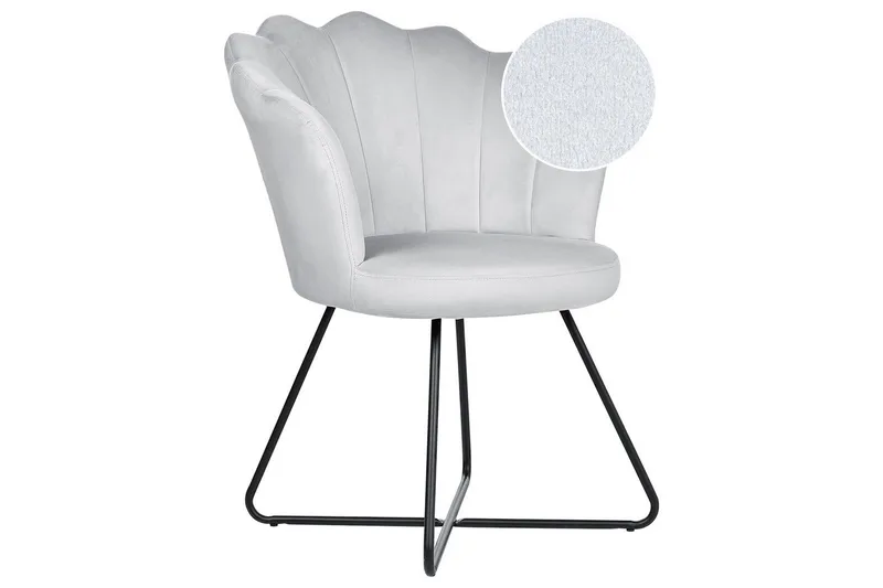 Lænestol Lovelock - Grå, sort/Fløjl - Møbler - Stole & lænestole - Lænestole - Lænestol uden armlæn