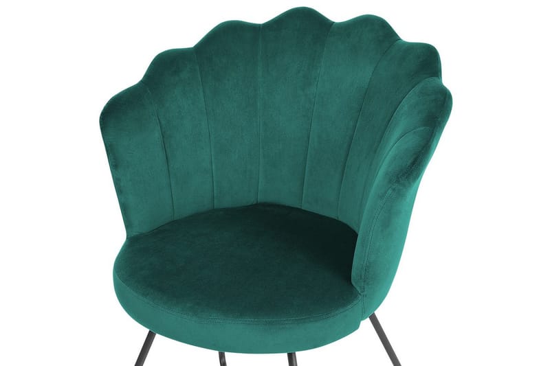 Lænestol Lovelock - Grøn, sort/fløjl, Grøn, Sort/Velour, Grøn, sort/Fløjl - Møbler - Stole & lænestole - Lænestole - Lænestol uden armlæn