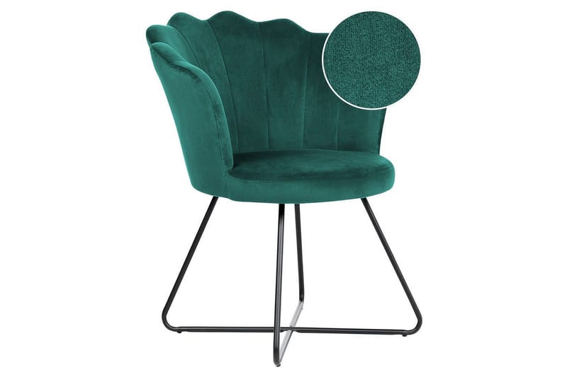 Lænestol Lovelock, Grøn, sort/fløjl, Grøn, Sort/Velour, Grøn, sort/Fløjl