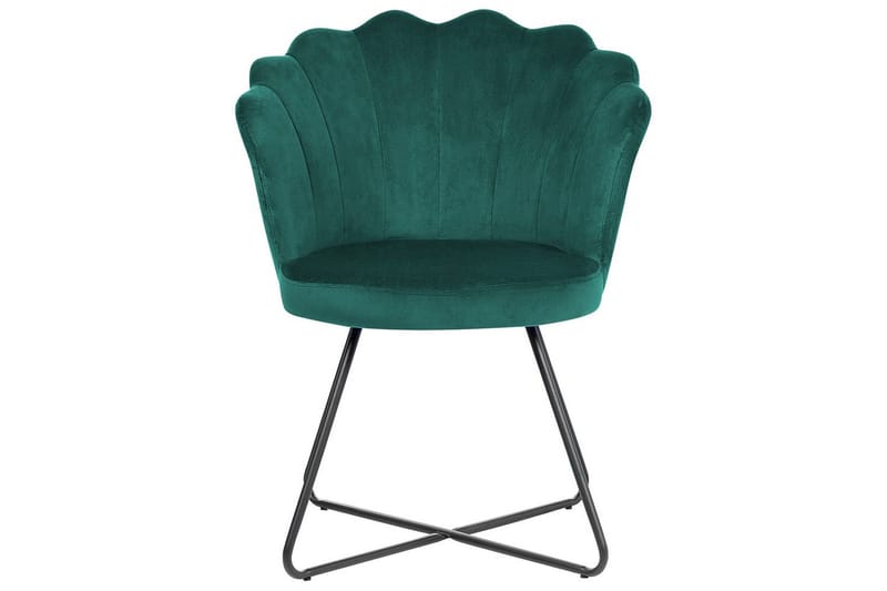 Lænestol Lovelock - Grøn, sort/fløjl, Grøn, Sort/Velour, Grøn, sort/Fløjl - Møbler - Stole & lænestole - Lænestole - Lænestol uden armlæn