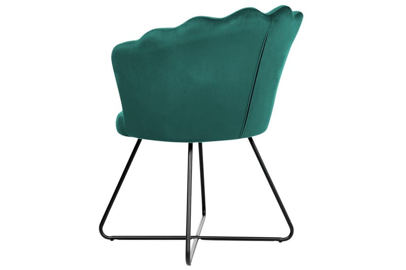 Lænestol Lovelock - Grøn, sort/fløjl, Grøn, Sort/Velour, Grøn, sort/Fløjl - Møbler - Stole & lænestole - Lænestole - Lænestol uden armlæn