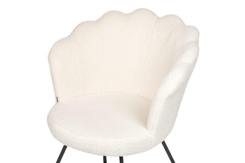 Lænestol Lovelock - Hvid, Sort/Bouclé, Hvid, Sort/bouclé - Møbler - Stole & lænestole - Lænestole - Lænestol uden armlæn