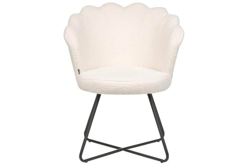 Lænestol Lovelock - Hvid, Sort/Bouclé, Hvid, Sort/bouclé - Møbler - Stole & lænestole - Lænestole - Lænestol uden armlæn