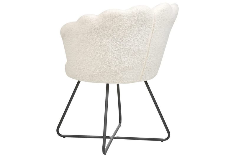 Lænestol Lovelock - Hvid, Sort/Bouclé, Hvid, Sort/bouclé - Møbler - Stole & lænestole - Lænestole - Lænestol uden armlæn