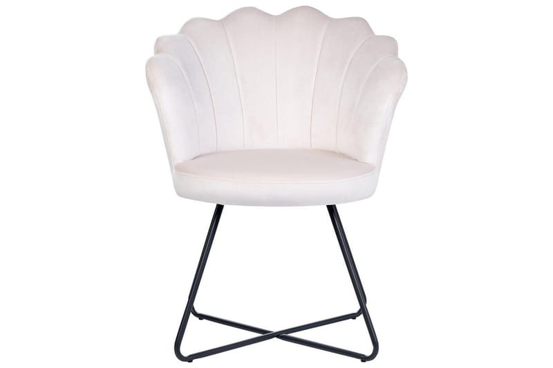 Lænestol Lovelock - Hvid, Sort/Fløjl, Hvid, Sort/velour - Møbler - Stole & lænestole - Lænestole - Lænestol uden armlæn