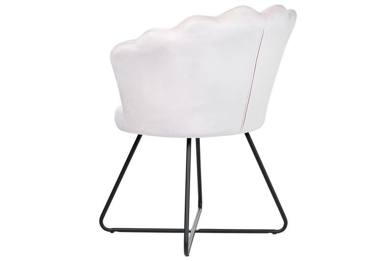 Lænestol Lovelock - Hvid, Sort/Fløjl, Hvid, Sort/velour - Møbler - Stole & lænestole - Lænestole - Lænestol uden armlæn