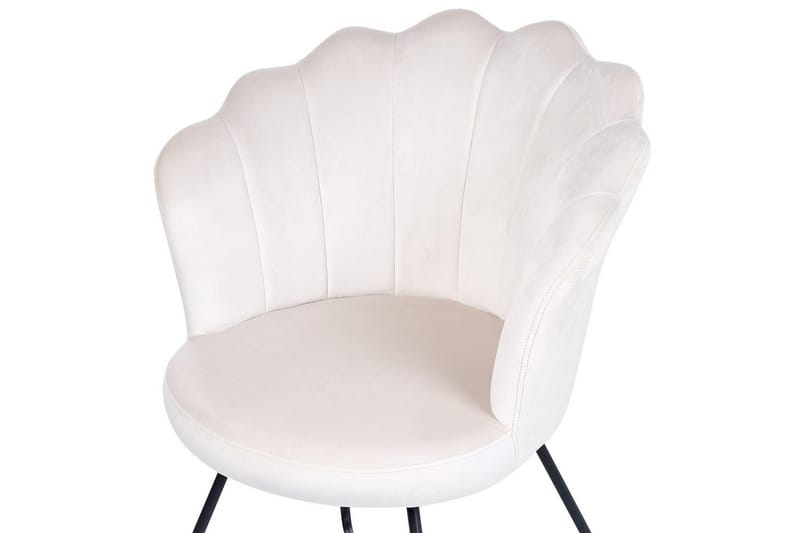 Lænestol Lovelock - Hvid, Sort/Fløjl, Hvid, Sort/velour - Møbler - Stole & lænestole - Lænestole - Lænestol uden armlæn