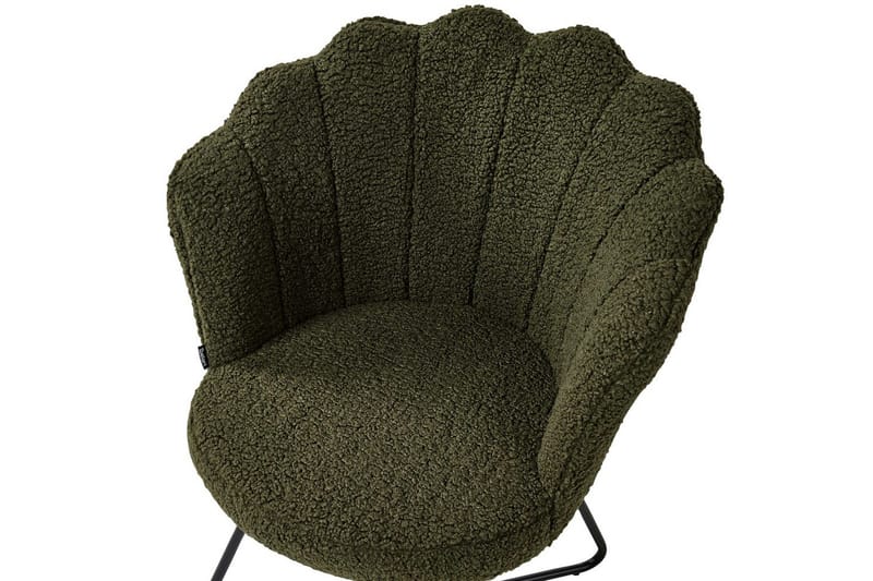 Lænestol Lovelock - Mørkegrøn, Sort/Bouclé, Mørkegrøn, sort/Bouclé, Mørkegrøn, sort/bouclé - Møbler - Stole & lænestole - Lænestole - Lænestol uden armlæn