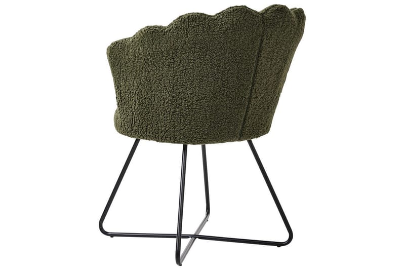Lænestol Lovelock - Mørkegrøn, Sort/Bouclé, Mørkegrøn, sort/Bouclé, Mørkegrøn, sort/bouclé - Møbler - Stole & lænestole - Lænestole - Lænestol uden armlæn