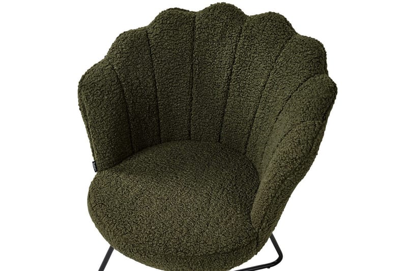 Lænestol Lovelock - Mørkegrøn, Sort/Bouclé, Mørkegrøn, sort/Bouclé, Mørkegrøn, sort/bouclé - Møbler - Stole & lænestole - Lænestole - Lænestol uden armlæn