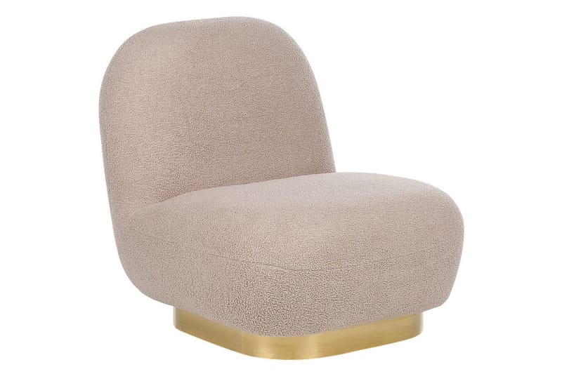 Lænestol Loviisa - Beige, guld - Møbler - Stole & lænestole - Lænestole - Lænestol uden armlæn
