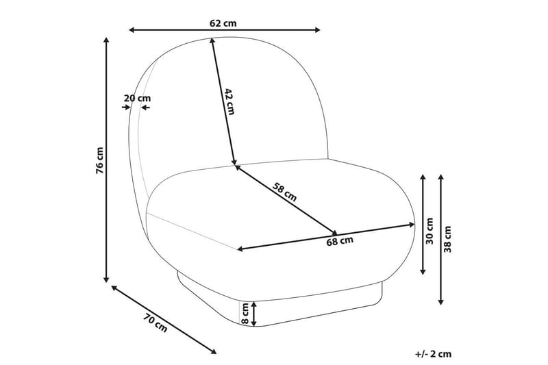 Lænestol Loviisa - Beige, guld - Møbler - Stole & lænestole - Lænestole - Lænestol uden armlæn