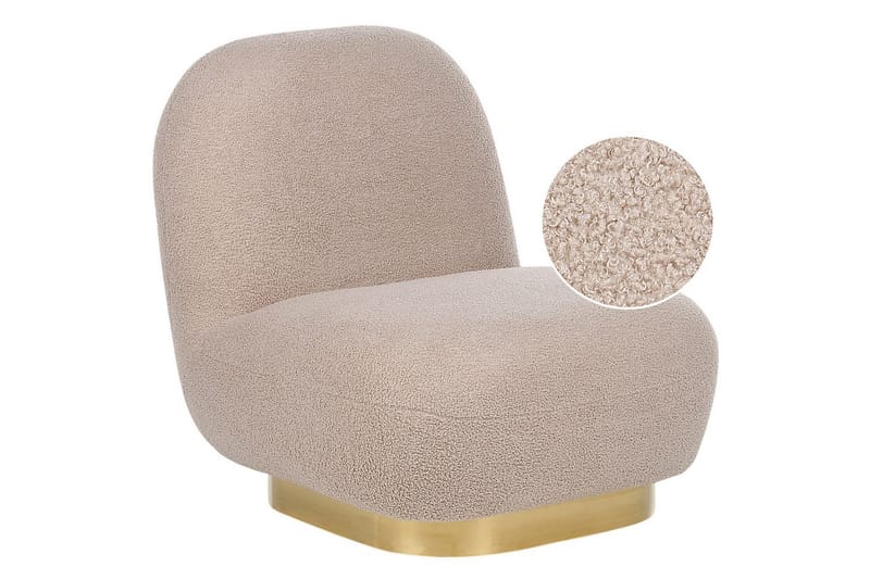 Lænestol Loviisa - Beige, guld - Møbler - Stole & lænestole - Lænestole - Lænestol uden armlæn