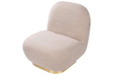 Lænestol Loviisa - Beige/guld - Møbler - Stole & lænestole - Lænestole - Lænestol uden armlæn