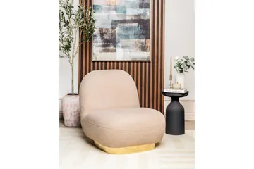 Lænestol Loviisa - Beige/guld - Møbler - Stole & lænestole - Lænestole - Lænestol uden armlæn