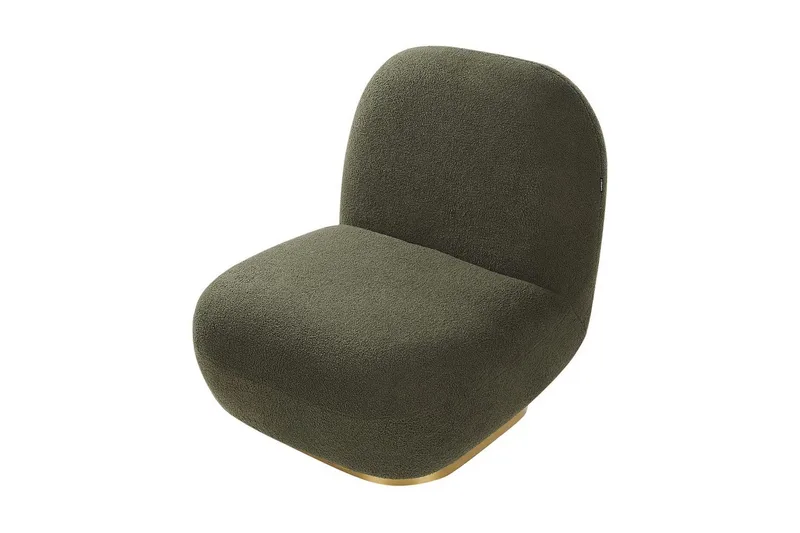 Lænestol Loviisa - Grønt, guld - Møbler - Stole & lænestole - Lænestole - Lænestol uden armlæn