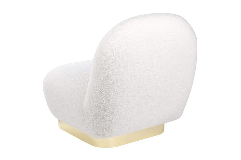 Lænestol Loviisa - Hvid, guld - Møbler - Stole & lænestole - Lænestole - Lænestol uden armlæn