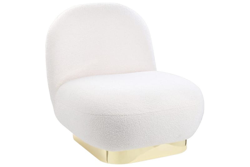 Lænestol Loviisa - Hvid, guld - Møbler - Stole & lænestole - Lænestole - Lænestol uden armlæn