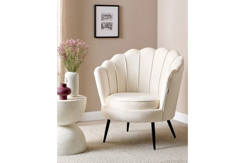 Lænestol Lovikka Hvid/Sort - Hvid/Sort - Møbler - Stole & lænestole - Lænestole - Klubstol