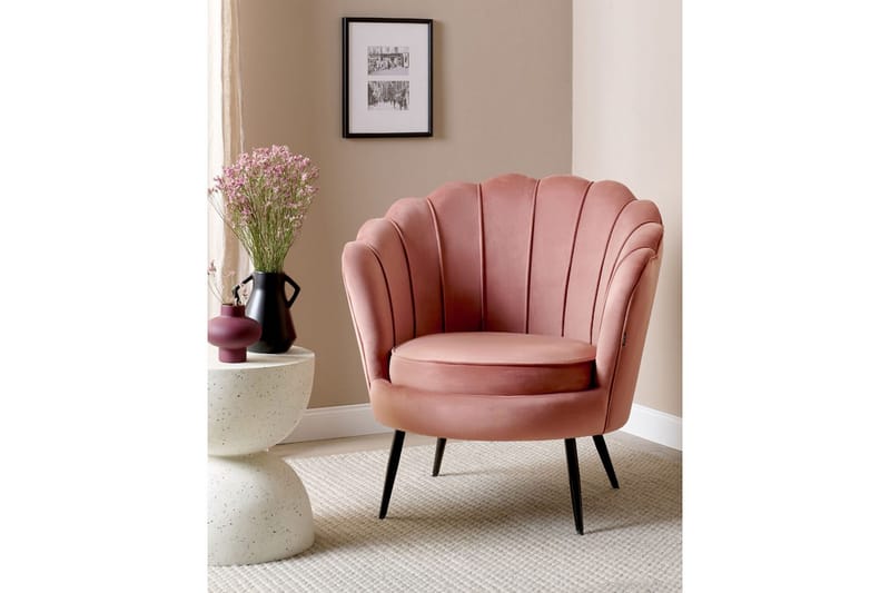 Lænestol Lovikka Rosa/Sort - Rosa/Sort - Møbler - Stole & lænestole - Lænestole - Lænestol uden armlæn