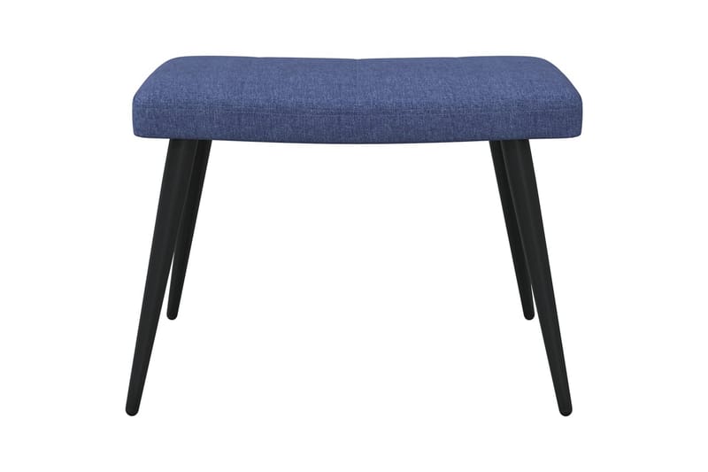 lænestol med fodskammel 62x68,5x96 cm stof blå - Møbler - Stole & lænestole - Lænestole