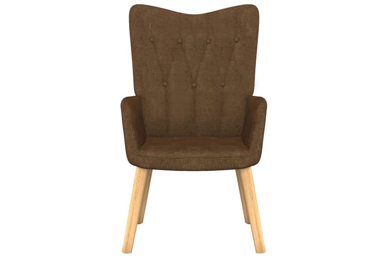 lænestol med fodskammel 62x68,5x96 cm stof brun - Møbler - Stole & lænestole - Lænestole