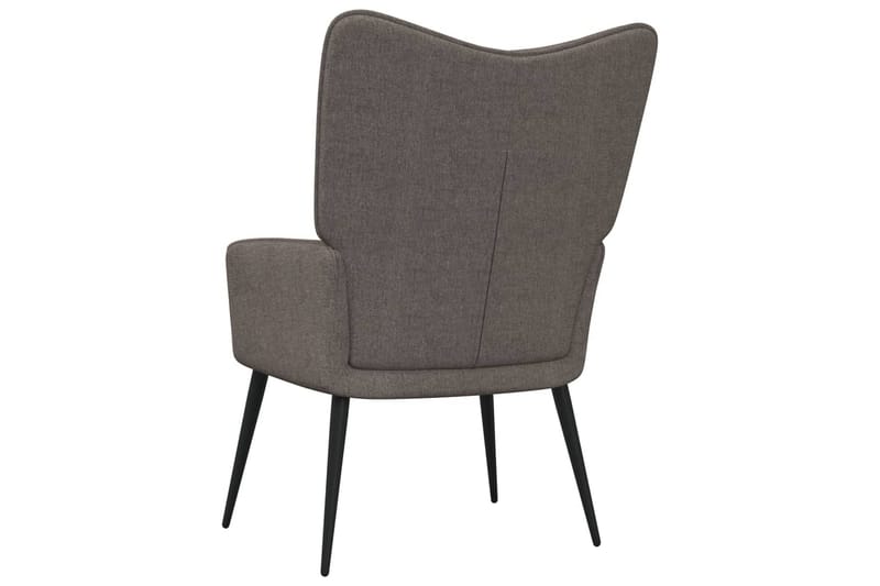 lænestol med fodskammel 62x68,5x96 cm stof gråbrun - Møbler - Stole & lænestole - Lænestole