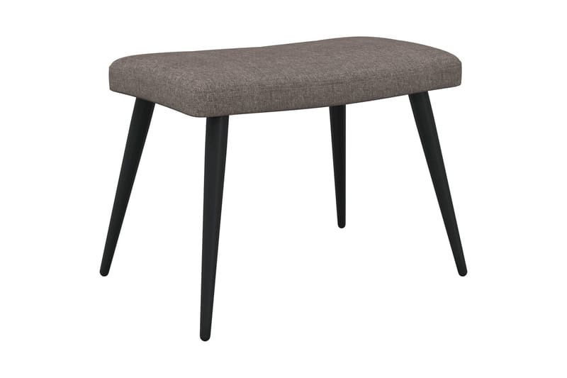 lænestol med fodskammel 62x68,5x96 cm stof gråbrun - Møbler - Stole & lænestole - Lænestole