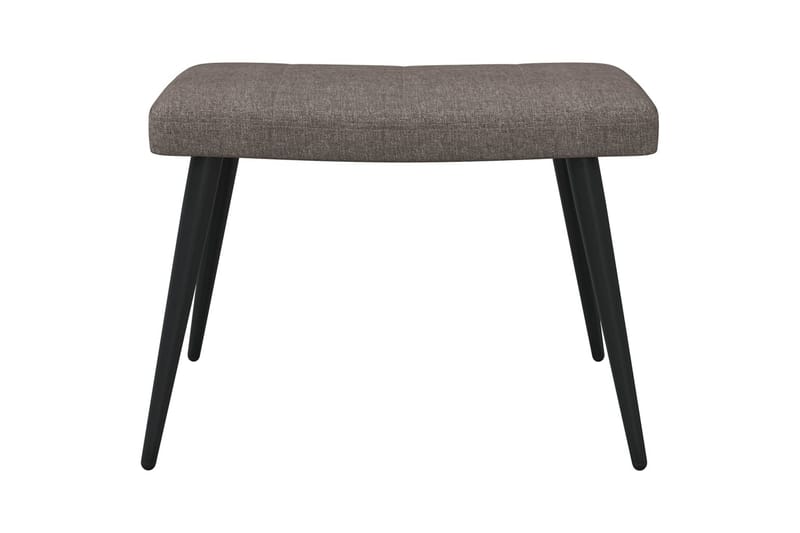 lænestol med fodskammel 62x68,5x96 cm stof gråbrun - Møbler - Stole & lænestole - Lænestole