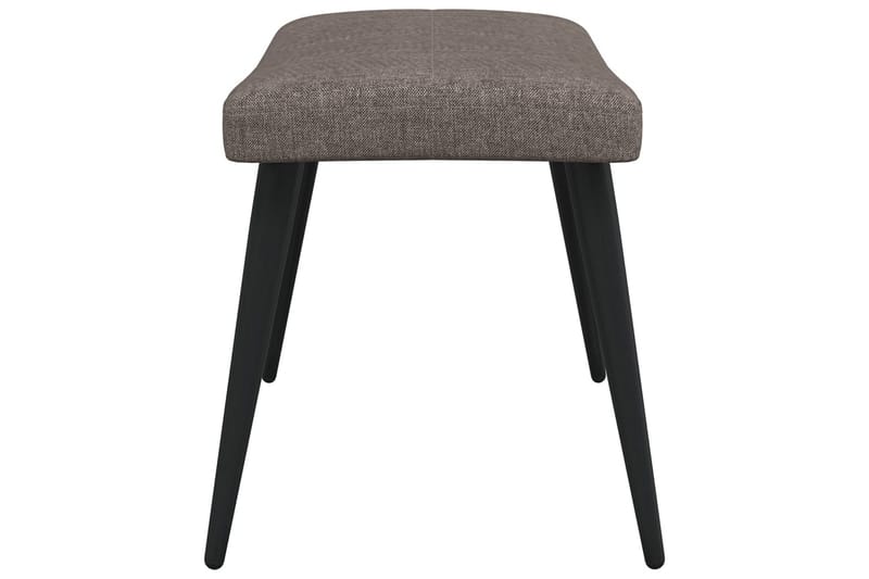 lænestol med fodskammel 62x68,5x96 cm stof gråbrun - Møbler - Stole & lænestole - Lænestole
