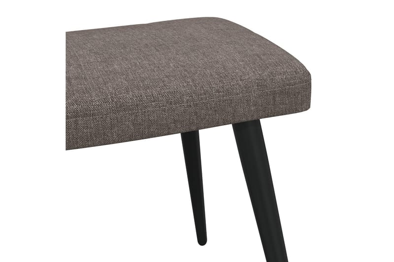 lænestol med fodskammel 62x68,5x96 cm stof gråbrun - Møbler - Stole & lænestole - Lænestole