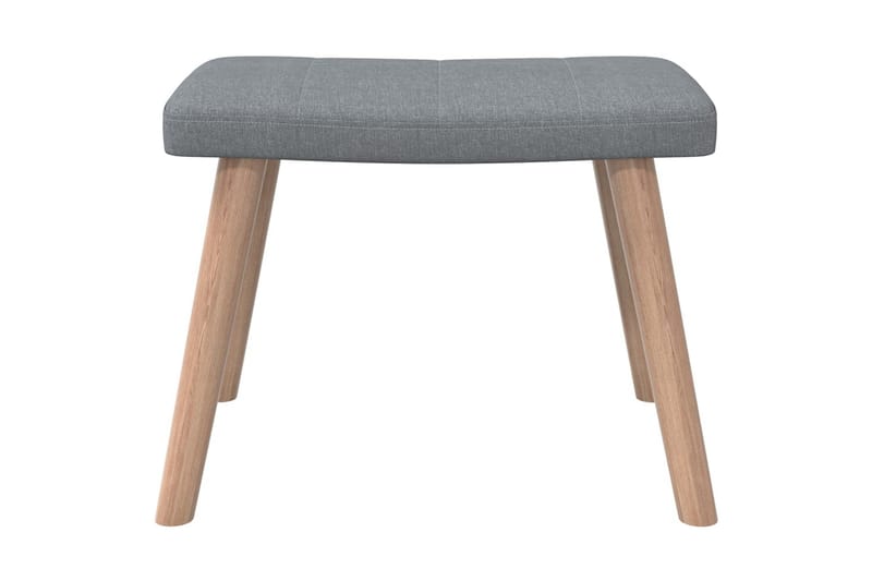 lænestol med fodskammel 62x68,5x96 cm stof lysegrå - Møbler - Stole & lænestole - Lænestole
