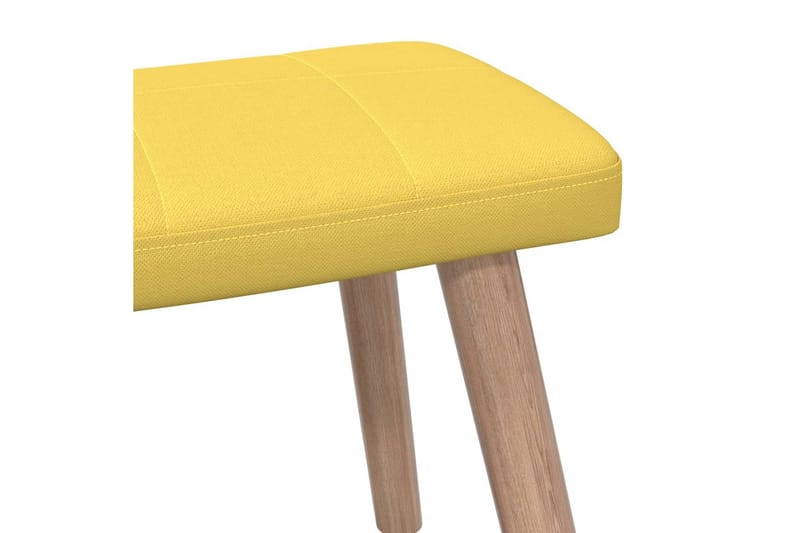 lænestol med fodskammel 62x68,5x96 cm stof sennepsgul - Møbler - Stole & lænestole - Lænestole