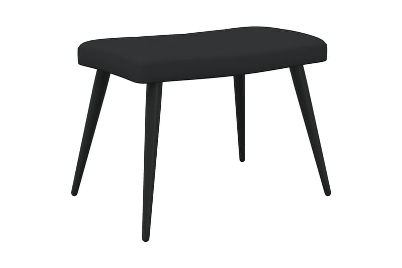 lænestol med fodskammel 62x68,5x96 cm stof sort - Møbler - Stole & lænestole - Lænestole