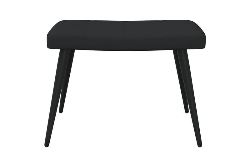 lænestol med fodskammel 62x68,5x96 cm stof sort - Møbler - Stole & lænestole - Lænestole