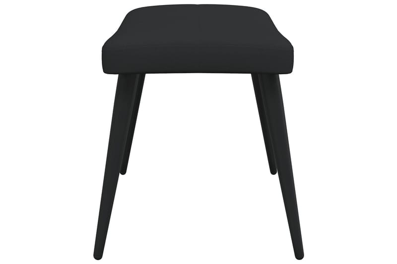 lænestol med fodskammel 62x68,5x96 cm stof sort - Møbler - Stole & lænestole - Lænestole